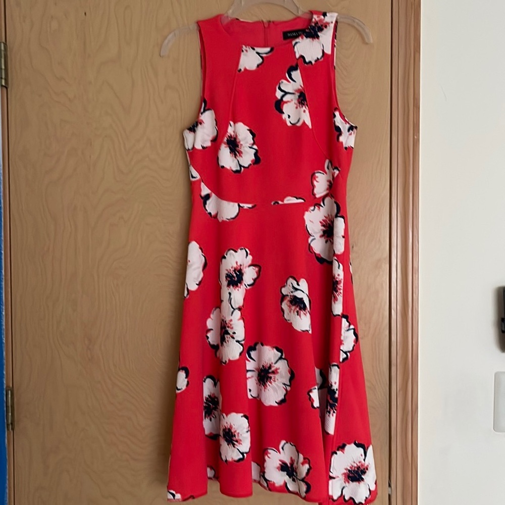 Ivanka Trump Red Flowered Dress Size 6